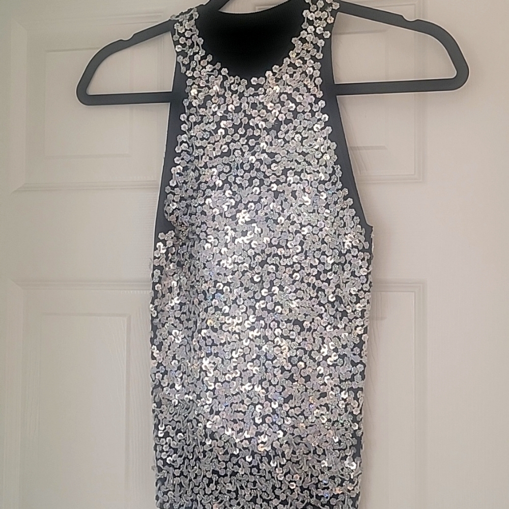 Silver Sequin Top - image 1